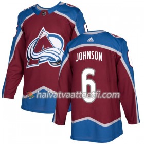 Miesten NHL Colorado Avalanche Pelipaita Erik Johnson 6 Adidas 2017-2018 Burgundy Authentic